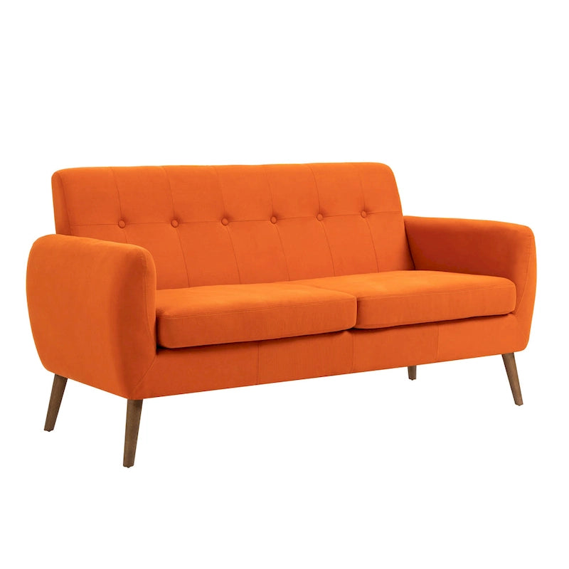 Porthos Home Rya kleiner Zweisitzer, Sofa, Stoff, Kautschukholz
