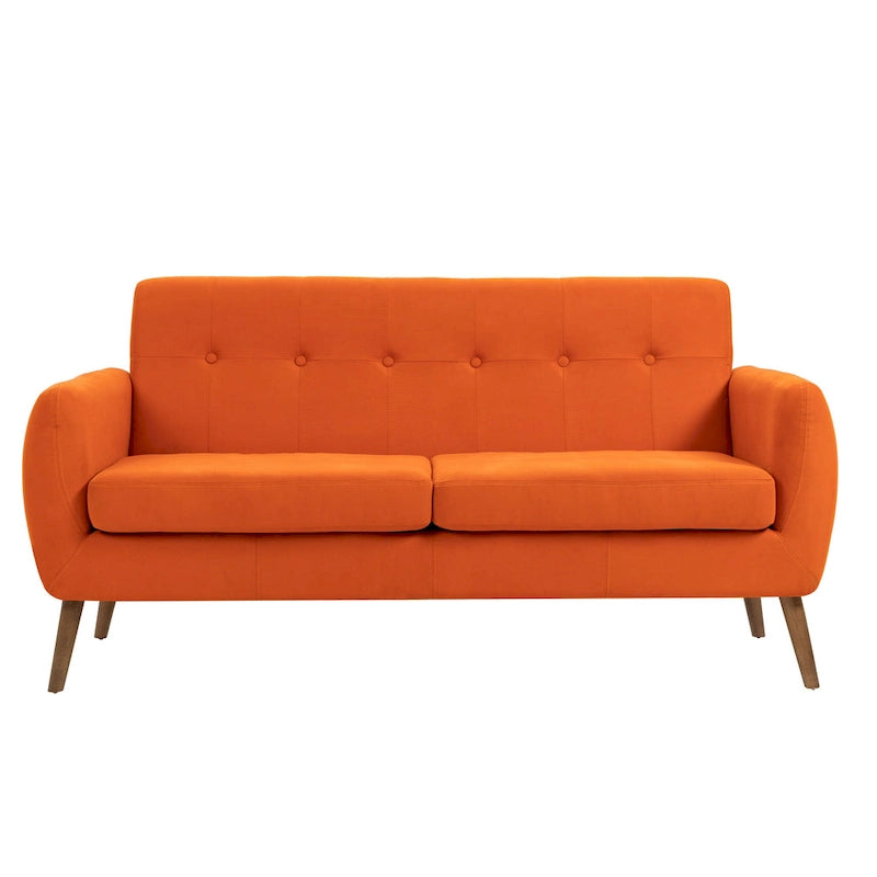 Porthos Home Rya kleiner Zweisitzer, Sofa, Stoff, Kautschukholz