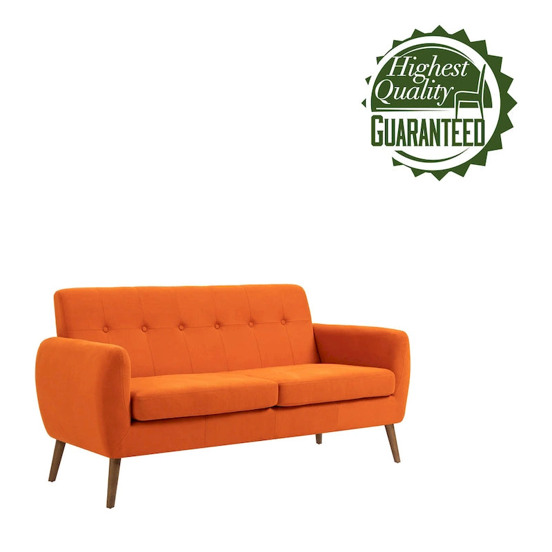 Porthos Home Rya kleiner Zweisitzer, Sofa, Stoff, Kautschukholz