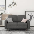 Goss gepolsterter Loveseat aus Leinenstoff