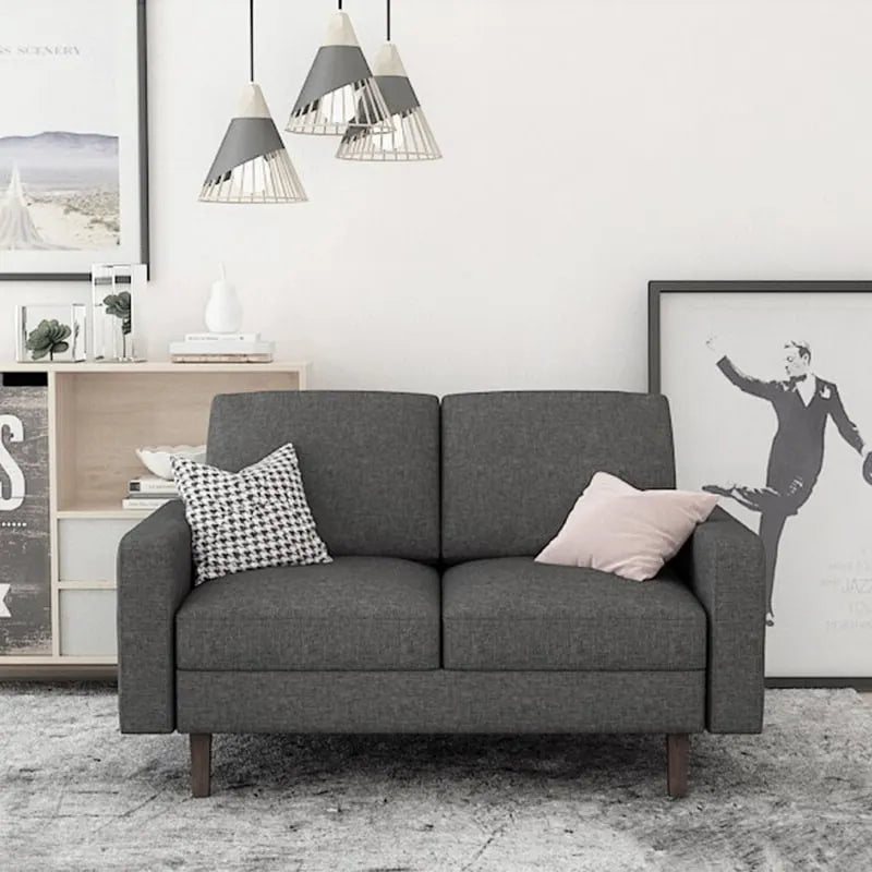 Goss gepolsterter Loveseat aus Leinenstoff