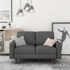 Goss gepolsterter Loveseat aus Leinenstoff