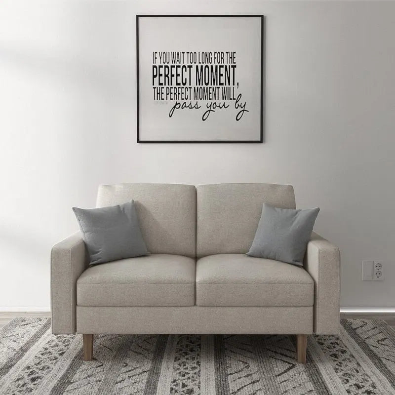 Goss gepolsterter Loveseat aus Leinenstoff