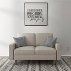 Goss gepolsterter Loveseat aus Leinenstoff