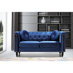 Calvin Classic Velvet Kittleson szegecses Chesterfield kétszemélyes kanapé