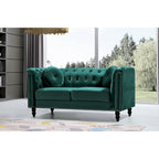 Calvin Classic Velvet Kittleson szegecses Chesterfield kétszemélyes kanapé