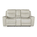 Sofa dwuosobowa z elektrycznie rozkładanymi fotelami Signature Design by Ashley Mindanao Coconut z konsolą - 79W x 42D x 43H