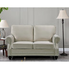 Divanetto in velluto Suffield con borchie decorative