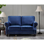Divanetto in velluto Suffield con borchie decorative