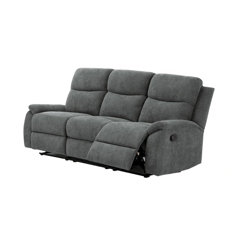 Ensemble de canapé inclinable de salon Ronald en similicuir, style transitionnel