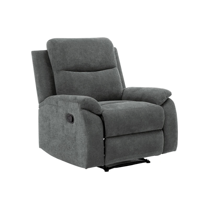 Ensemble de canapé inclinable de salon Ronald en similicuir, style transitionnel
