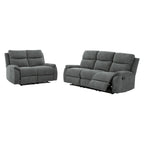 Ensemble de canapé inclinable de salon Ronald en similicuir, style transitionnel
