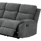 Ensemble de canapé inclinable de salon Ronald en similicuir, style transitionnel