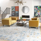 Ensemble de canapé en velours Kartal, moderne du milieu du siècle, en