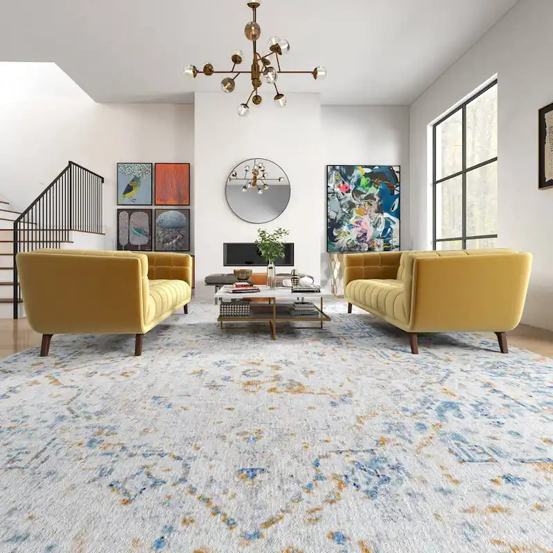 Ensemble de canapé en velours Kartal, moderne du milieu du siècle, en