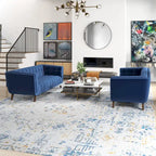 Ensemble de canapé en velours Kartal, moderne du milieu du siècle, en
