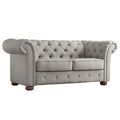 Knightsbridge tűzött, görgős karfájú Chesterfield kétszemélyes kanapé, az iNSPIRE Q Artisan kollekcióból