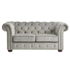 Knightsbridge tűzött, görgős karfájú Chesterfield kétszemélyes kanapé, az iNSPIRE Q Artisan kollekcióból
