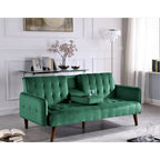 Hash Tufted Upholstered Futon Sleeper