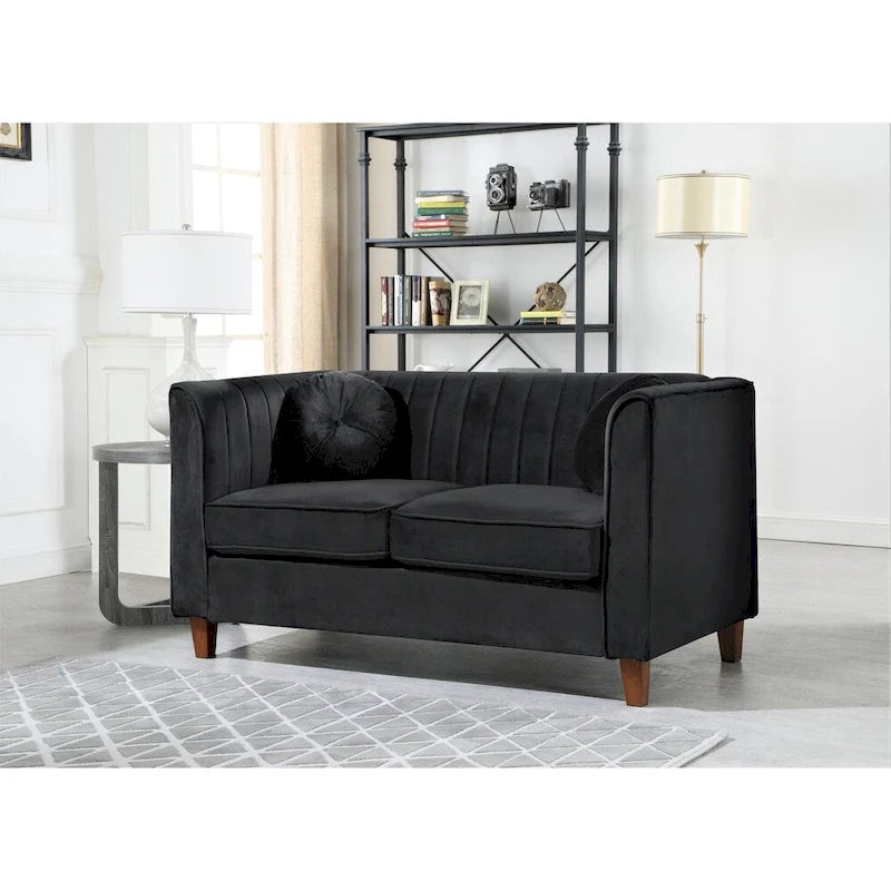 Arvilla Velvet Kitts klassisches Chesterfield-Wohnzimmer-Set