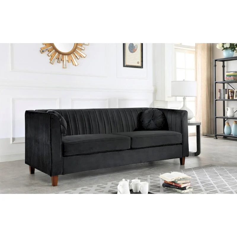 Arvilla Velvet Kitts klassisches Chesterfield-Wohnzimmer-Set