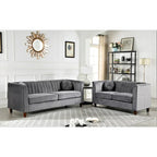 Arvilla Velvet Kitts klassisches Chesterfield-Wohnzimmer-Set