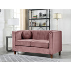 Arvilla Velvet Kitts klassisches Chesterfield-Wohnzimmer-Set
