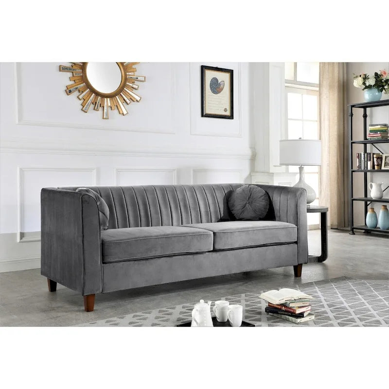 Arvilla Velvet Kitts klassisches Chesterfield-Wohnzimmer-Set