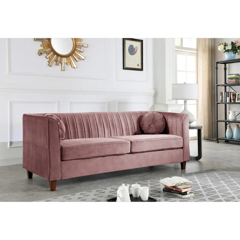 Arvilla Velvet Kitts klassisches Chesterfield-Wohnzimmer-Set
