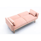 Rozkładana dwuosobowa sofa z funkcją spania, tapicerowana welurem
