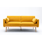 Rozkładana dwuosobowa sofa z funkcją spania, tapicerowana welurem
