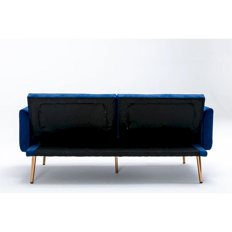 Rozkładana dwuosobowa sofa z funkcją spania, tapicerowana welurem