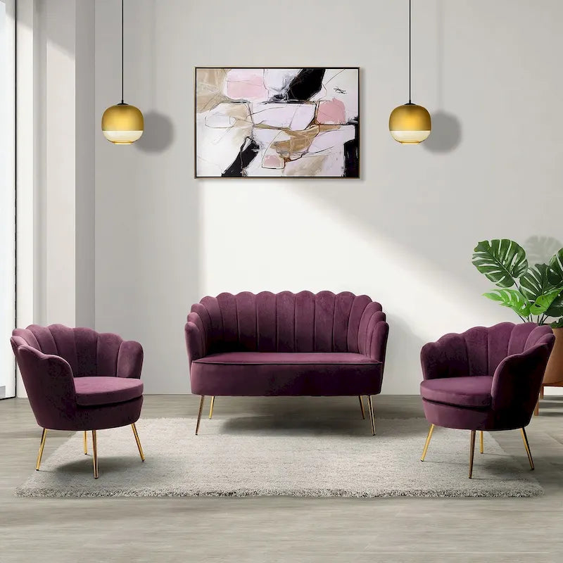 Xabier 52-Zoll-3-teiliges Wohnzimmer-Set von HULALA HOME