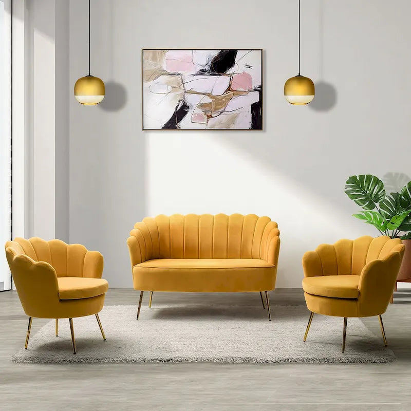 Xabier 52-Zoll-3-teiliges Wohnzimmer-Set von HULALA HOME