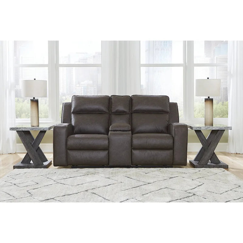 Signature Design by Ashley Lavenhorne verstelbare loveseat met console - 77W x 42D x 43H