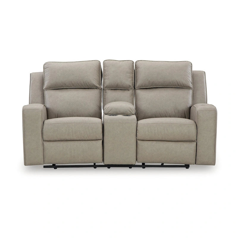 Signature Design by Ashley Lavenhorne verstelbare loveseat met console - 77W x 42D x 43H