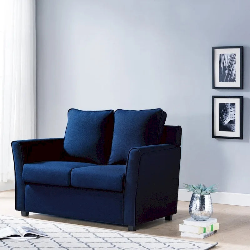 Sofá biplaza tapizado contemporáneo con brazos acampanados Golt de Furniture of America