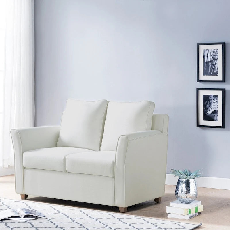 Sofá biplaza tapizado contemporáneo con brazos acampanados Golt de Furniture of America