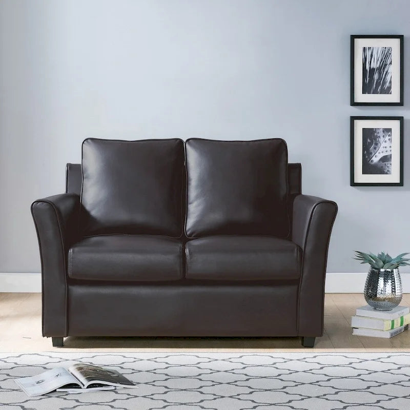 Sofá biplaza tapizado contemporáneo con brazos acampanados Golt de Furniture of America