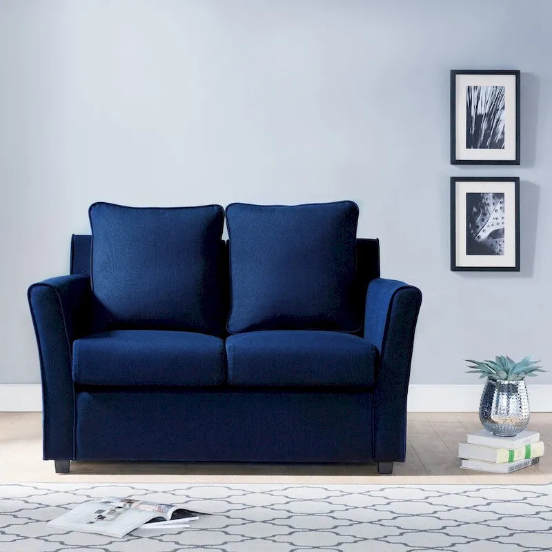 Sofá biplaza tapizado contemporáneo con brazos acampanados Golt de Furniture of America