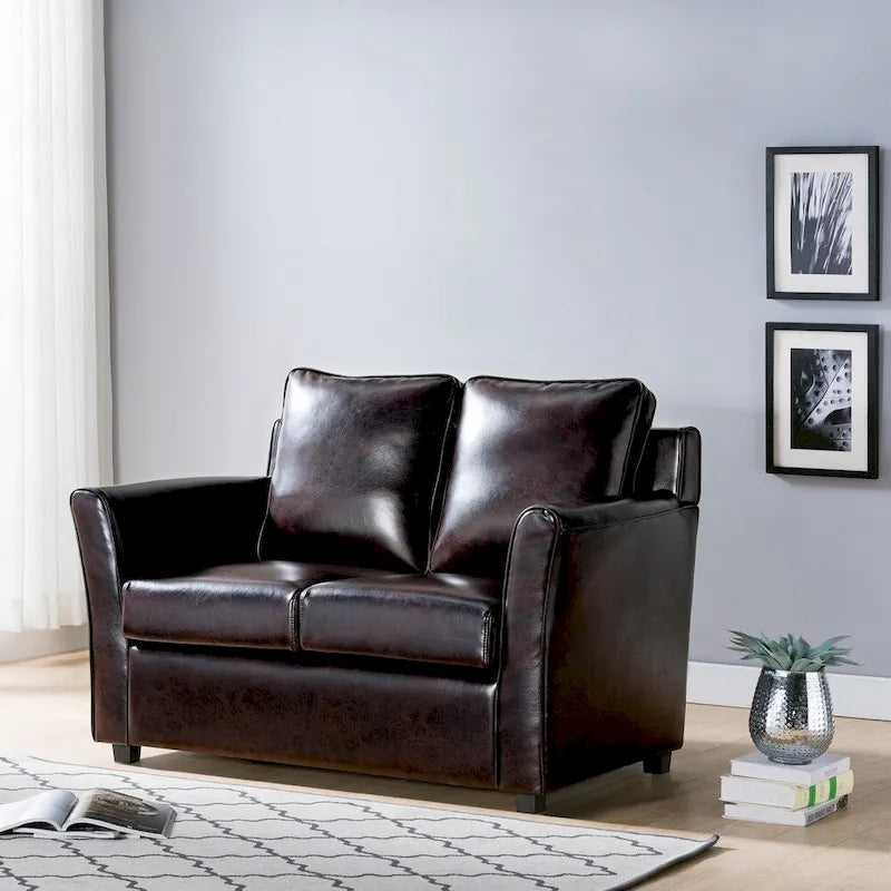 Sofá biplaza tapizado contemporáneo con brazos acampanados Golt de Furniture of America