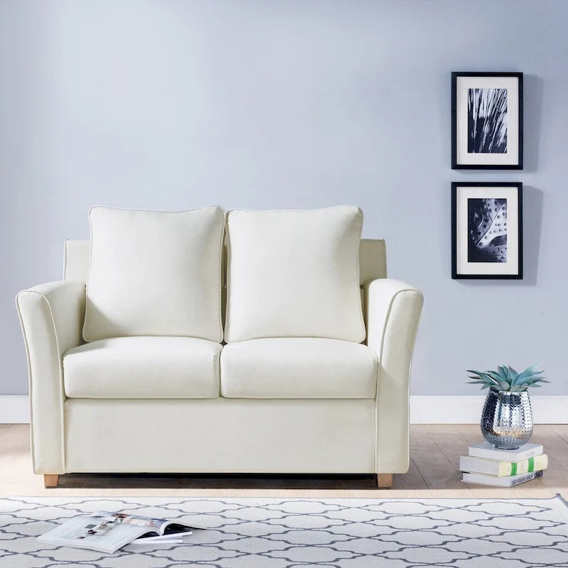 Sofá biplaza tapizado contemporáneo con brazos acampanados Golt de Furniture of America