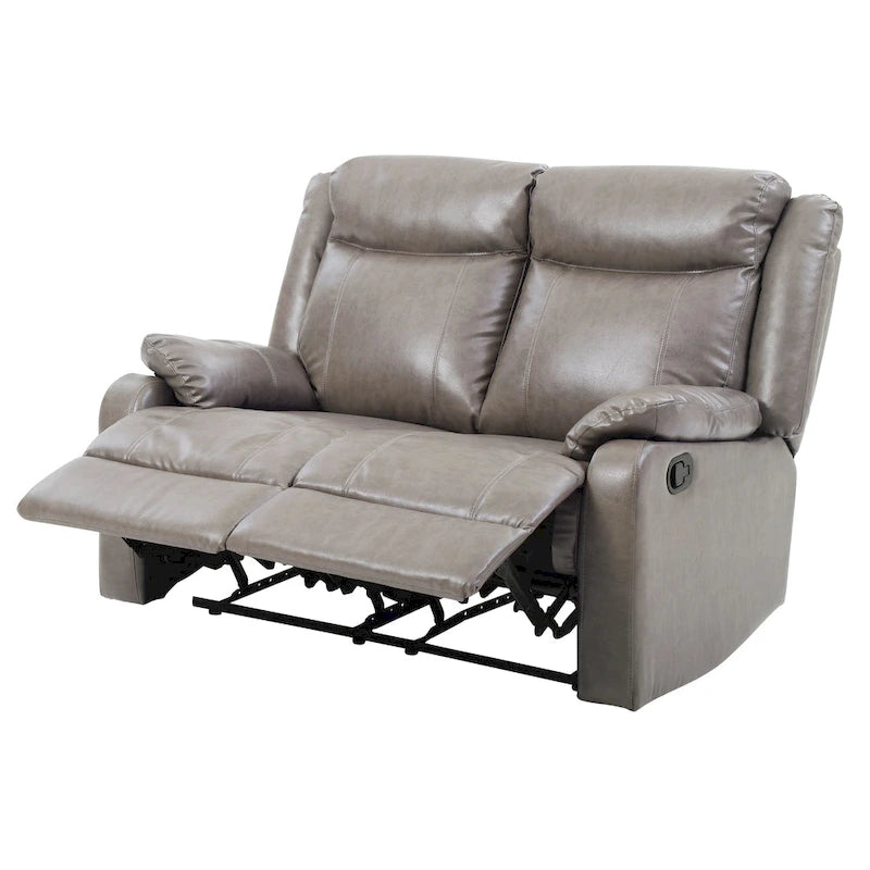 Podwójnie rozkładana sofa dwuosobowa Ward ze skóry ekologicznej