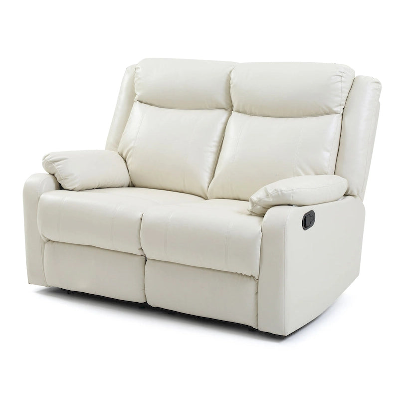 Podwójnie rozkładana sofa dwuosobowa Ward ze skóry ekologicznej