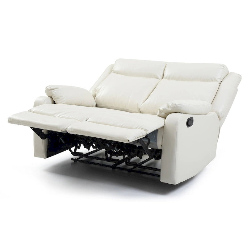 Podwójnie rozkładana sofa dwuosobowa Ward ze skóry ekologicznej