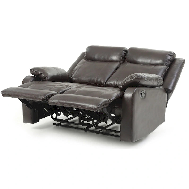 Podwójnie rozkładana sofa dwuosobowa Ward ze skóry ekologicznej