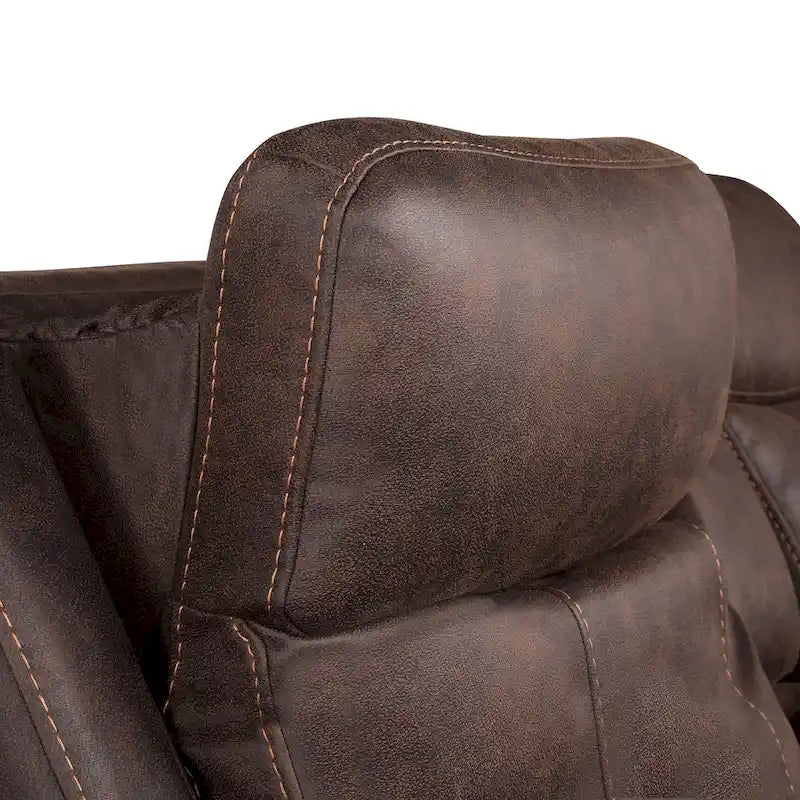 Elektrycznie rozkładana dwuosobowa sofa konsolowa Steve Silver ze sztucznej skóry
