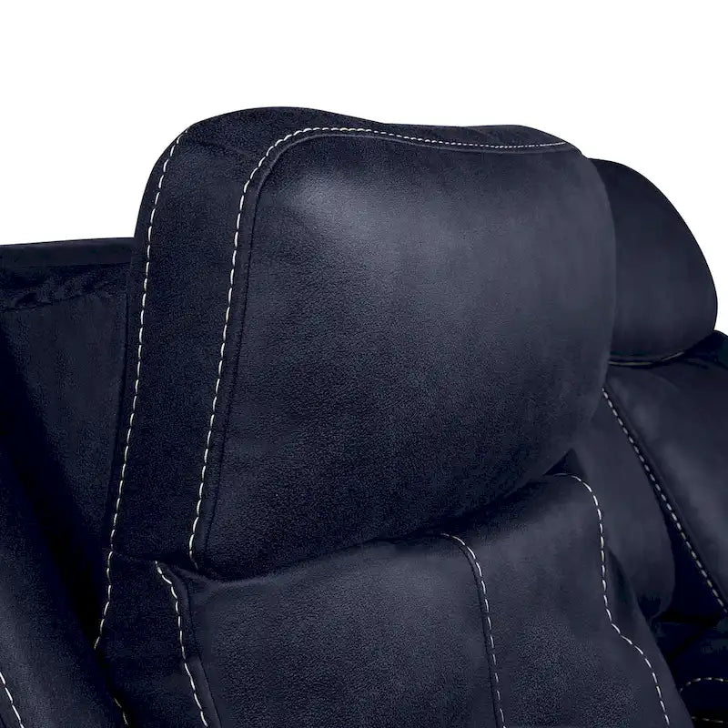 Elektrycznie rozkładana dwuosobowa sofa konsolowa Steve Silver ze sztucznej skóry