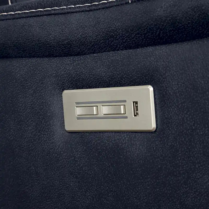 Elektrycznie rozkładana dwuosobowa sofa konsolowa Steve Silver ze sztucznej skóry