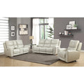 Set Steve Silver Fyti da 3 pezzi in pelle pieno fiore con reclinazione elettrica